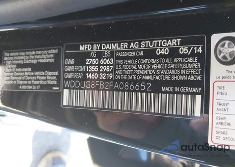 2015 Mercedes-Benz S 550 4Matic z USA, uszkodzony, nr VIN WDDUG8FB2FA086652